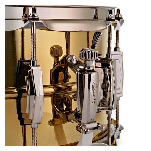 Image 4 - Ludwig 14 x 6.5" LM403 Super Series Brass w/Nickel HW Snare Drum
